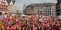 Warnstreik am DHL-Hub in Leipzig beginnt